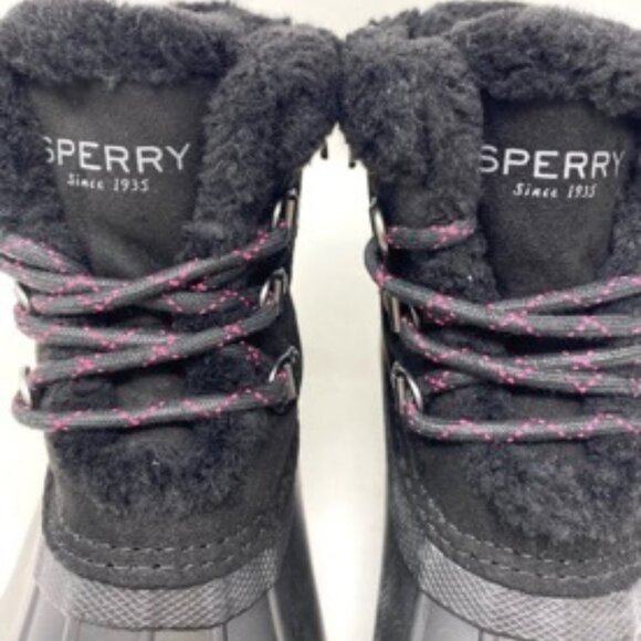 Sperry Alpine STK166416 Winter Snow Rain Saltwater Black Lace Up Women's Size 5 - Picture 3 of 9